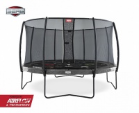 батут berg elite tatoo 14ft (430 см) с защитной сеткой deluxe, grey