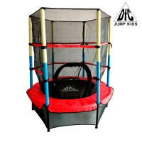 батут dfc jump kids 55" красн/желт/син, сетка (137см)